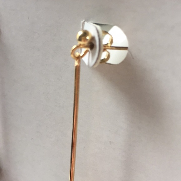 Beautiful brown faux mink drop dangle earrings - Picture 2 of 4